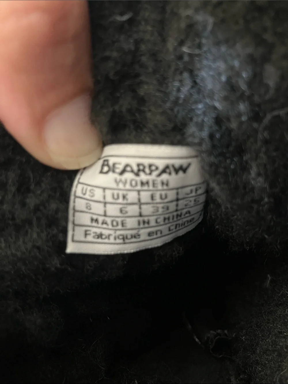 BearPaw Black Quilted Lace-Up Winter Boots with Faux Fur Cuff